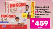 Huggies Gold Giga Nappies Or Pants Mega Box-Each