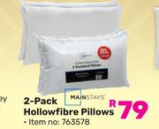 Mainstays 2 Pack Hollowfibre Pillows
