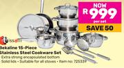 Tissolli Bekaline 15-Piece Stainless Steel Cookware Set-Per Set