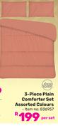 Always Home 3-Piece Plain Comforter Set-Per Set