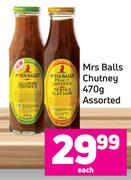 Mrs Balls Chutney Assorted-470ml Each