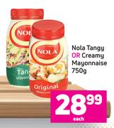 Nola Tangy Or Creamy Mayonnaise-750g Each