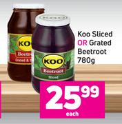 Koo Sliced Or Grated Beetroot-780g Each