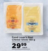Food Lover's Cheese Slices 150g- Each