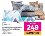 Mainstays 5 Piece Double Comforter & Pillow Set Assorted Designs-Per Set