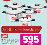 Hart 10 Piece J7 Aluminium Solid Lid Cookware Set-Each