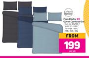 Always Home Plain Double Or Queen Comforter Set-Per Set