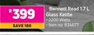Bennett Read 1.7L Glass Kettle