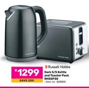 Russell Hobbs Dark S/S Kettle & Toaster Pack RHSSP30