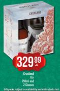 Cruxland Gin-750ml Per Pack & 2 Glasses