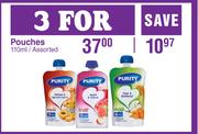 Purity Baby Food Pouches Assorted-For 3 x 110ml