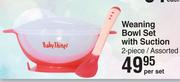 Baby Things Weaning Bowl Set With Suction 2 Piece Assorted-Per Set
