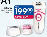 3Safeway 3-In-1 Epilator PIA5203-Each