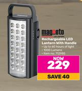 Magneto Rechargeable LED Lantern With Handle
