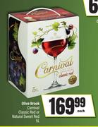 Olive Brook Carnival Classic Red Or Natural Sweet Red-5L Each
