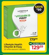 Lifestyle Health Vitamin B Fizzy 30 Effervescent Tablets