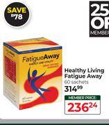 Healthy Living Fatigue Away 60 Sachets