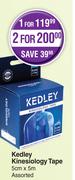 Kedley Kinesiology Tape Assorted-For 2 x 5cm x 5m