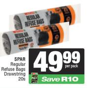 Spar Regular Refuse Bags Drawstring-20 Per Pack