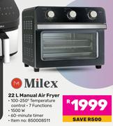 Milex 22L Manual Air Fryer