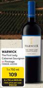 Warwick The First Lady Cabernet Sauvignon Or Pinotage-750ml