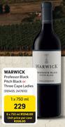Warwick Professor Black Pitch Black Or Three Cape Ladies-750ml