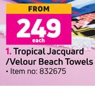 Tropical Jacquard/Velour Beach Towels-Each