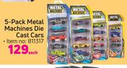 5 Pack Metal Machines Die Cast Cars-Each