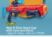 Zuru New X-Shot Hawk Eye With Cans & Darts-Each