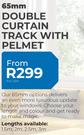 65mm Double Curtain Track With Pelmet 1.5m