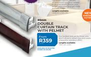 65mm Double Curtain Track With Pelmet 1.5m