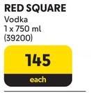 Red Square Vodka-750ml Each