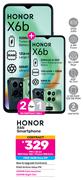 2 x Honor X6b Smartphone-On Red Flexi 160 + Promo 1GB Data