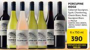 Porcupine Ridge Cabernet Sauvignon,Syrah,Chardonnay,Chenin Blanc,Rose,Sauvignon Blanc-6 x 750ml