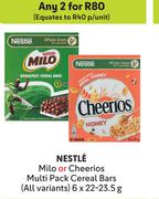 Nestle Milo Or Cheerios Multi Pack Cereal Bars (All Variants)-For Any 2 x 6 x 22-23.5g
