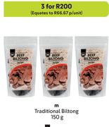M Traditional Biltong-For 3 x 150g
