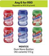 Mentos Gum Nano Bottles (All Variants)-For Any 6 x 17.5g