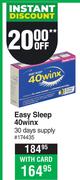 Easy Sleep 70 Winx 30 Days Supply