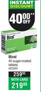 Biral 40 Sugar Coated Tablets
