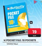 Butterfly Pocket File 10 Pockets-Each
