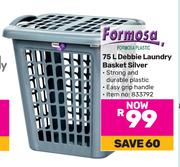 Formosa Debbie Laundry Basket Silver