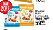 Kiddylicious Coconut Rolls Assorted-54g Each