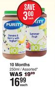 Purity 10 Months Assorted-250ml Each 