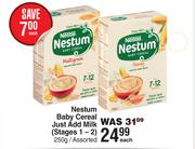 Nestle Nestum Baby Cereal (Just Add Milk) Stages 1-2 Assorted-250g Each