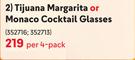 Tijuana Margarita Or Monaco Cocktail Glasses-Per 4 Pack
