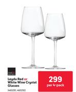 Royal Leerdam Leyda Red Or White Wine Crystal Glasses-Per 4 Pack