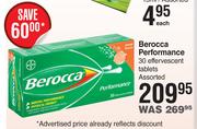Berocca Performance Assorted-30 Effervescent Tablets