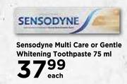 Sensodyne Multi Care Or Gentle Whitening Toothpaste-75ml Each