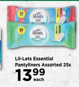 Lil-Lets Essential Pantyliners Assorted 25s Pack-Each