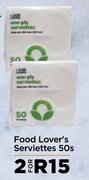 Food Lover's Serviettes-For 2 x 50s